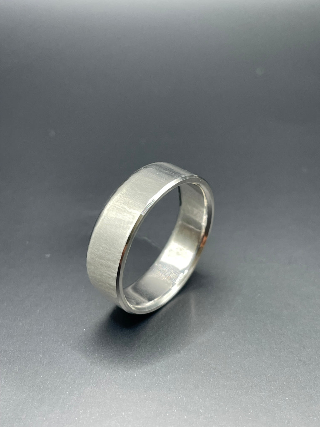 Square Brushed Finish Comfort Fit Band – Cobalt Chrome