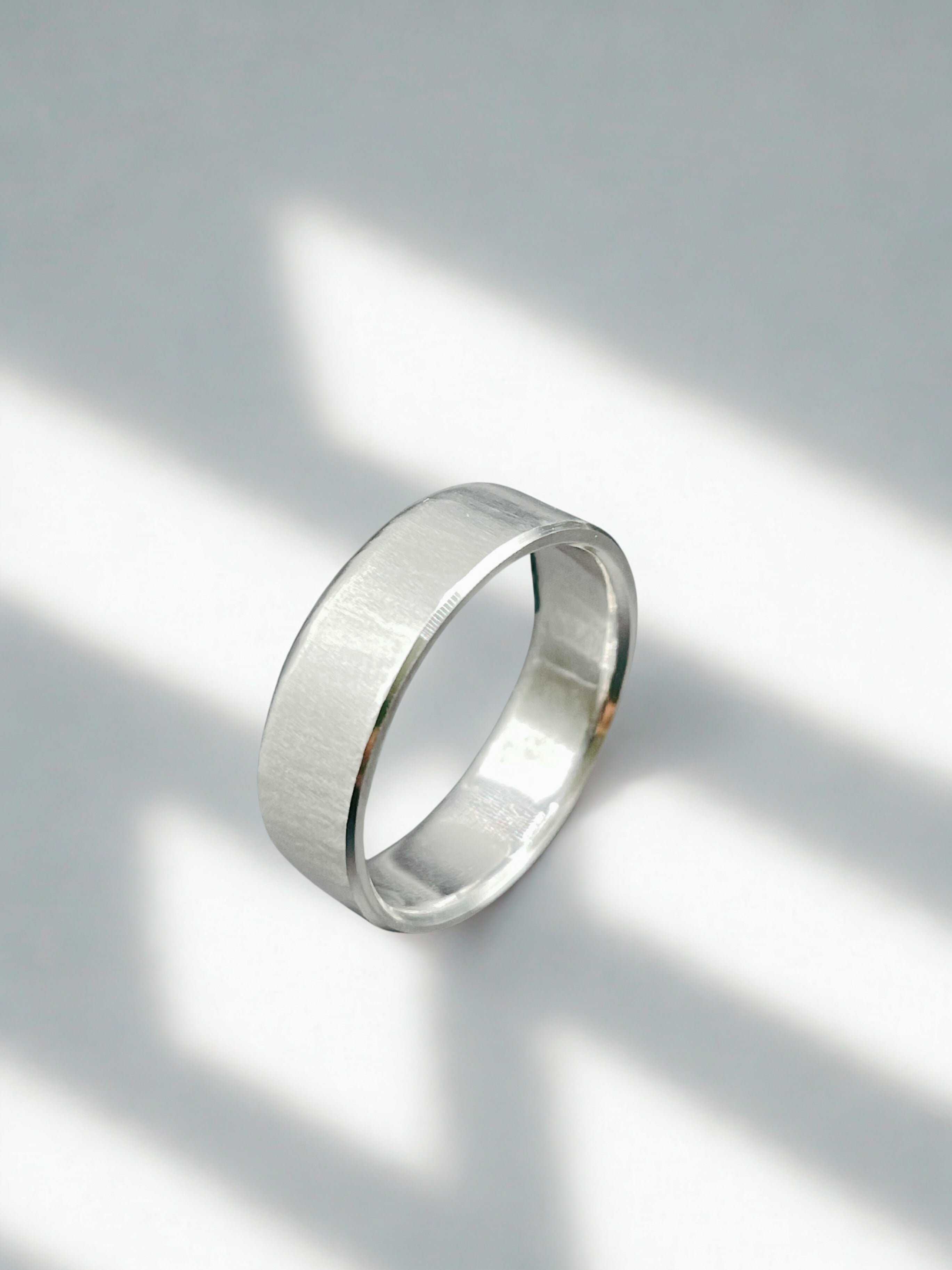 Square Brushed Finish Comfort Fit Band – Cobalt Chrome
