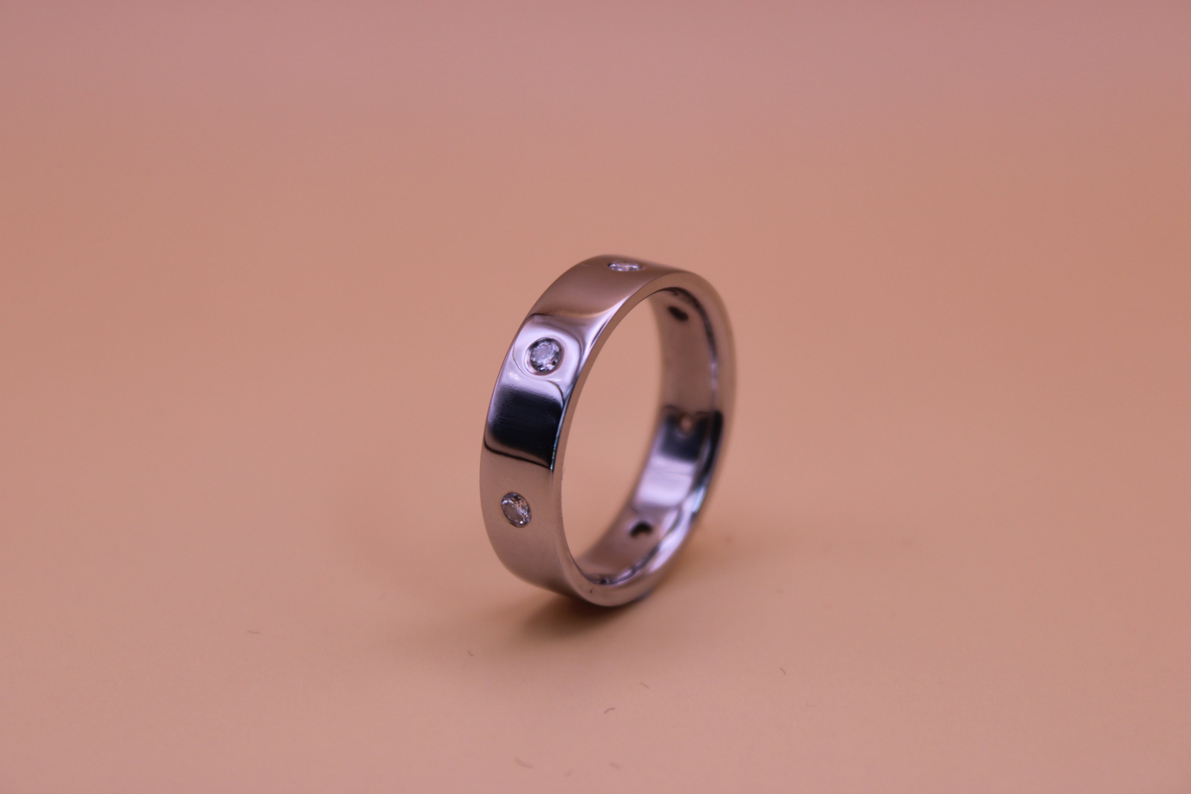 7 Diamonds Brilliant Finish Ring – Cobalt Chrome