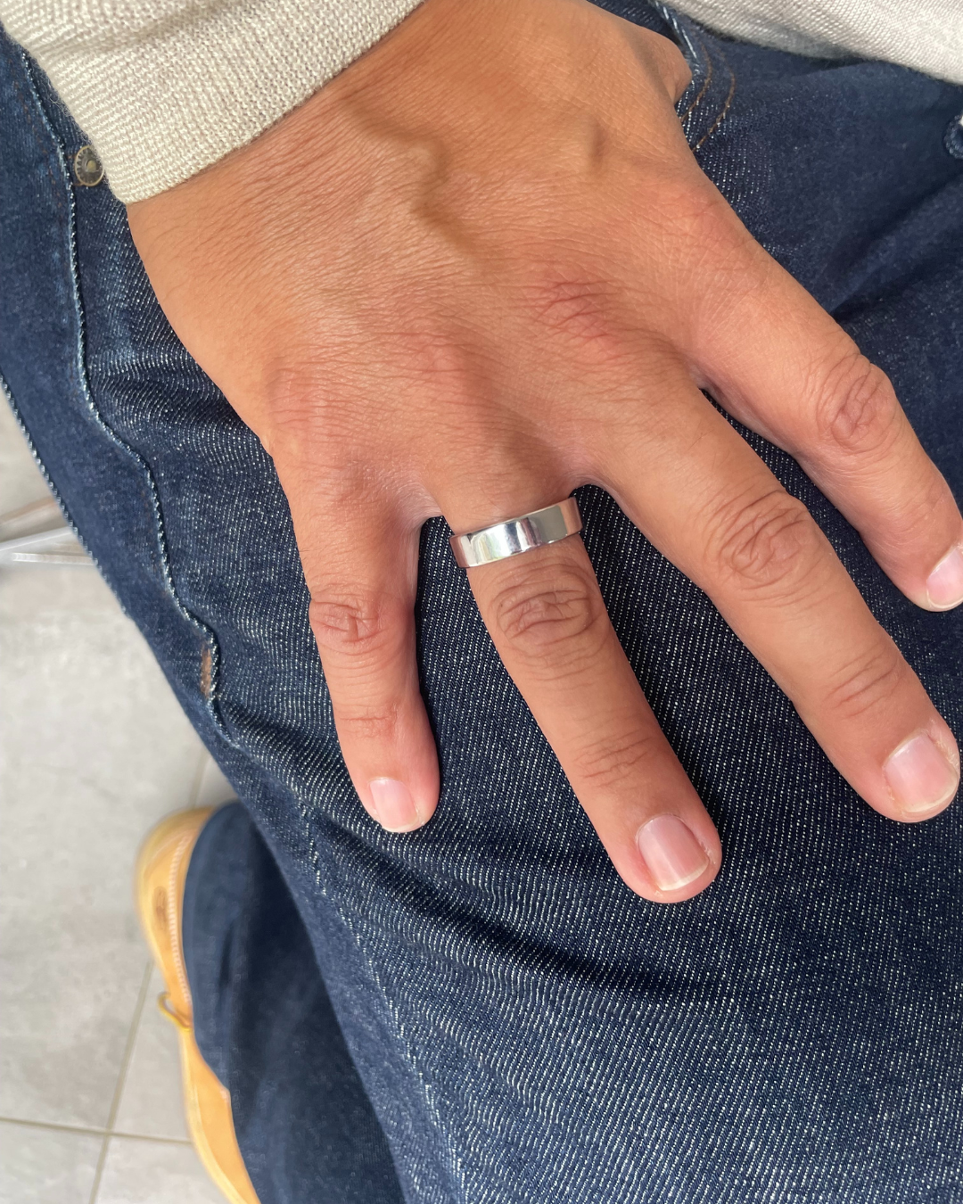 Square Bevel Finish Ring – Cobalt Chrome Band