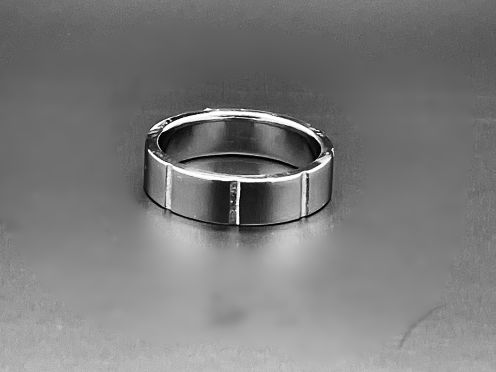 Stripe Ring – Cobalt Chrome Band