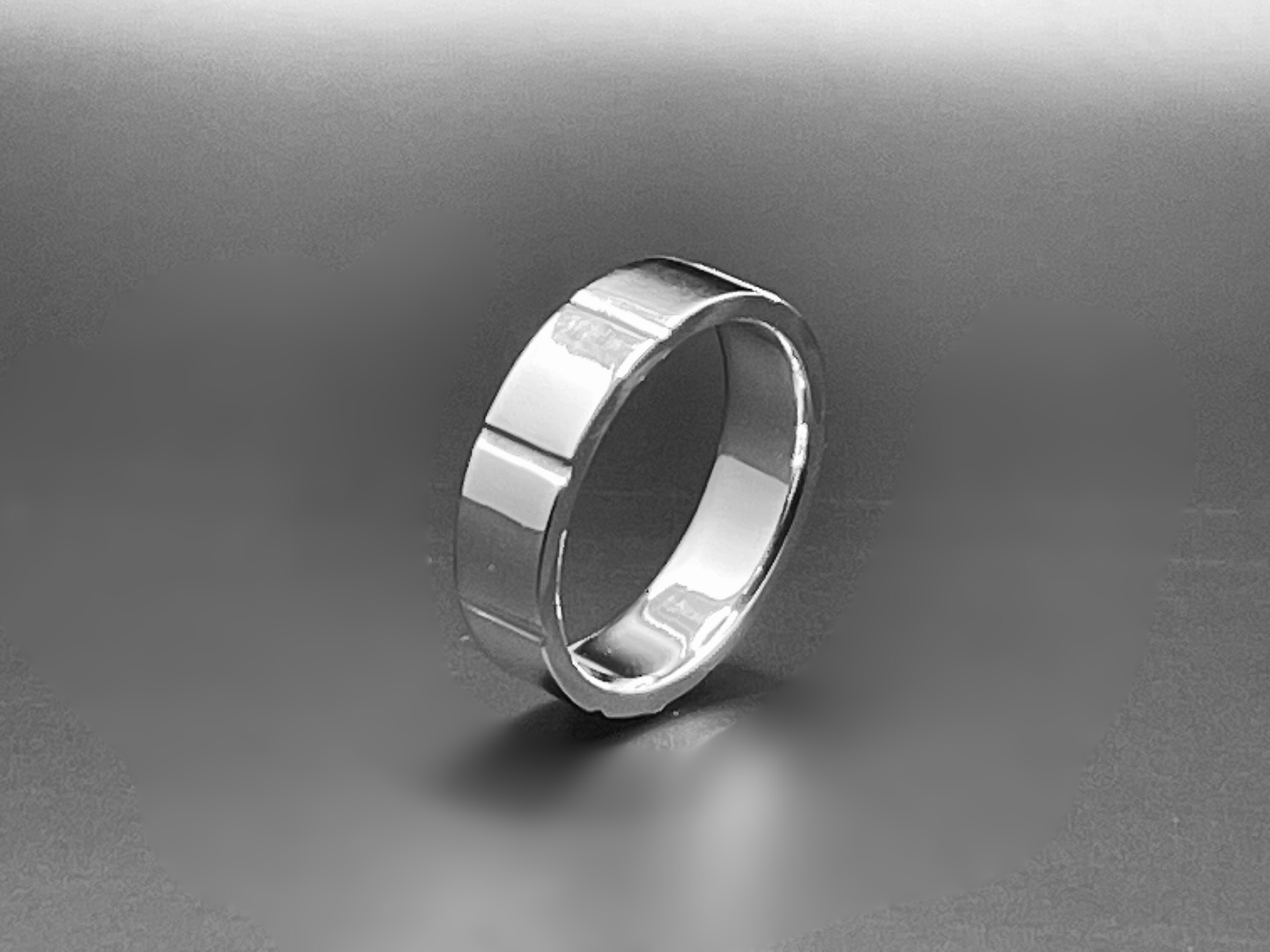 Stripe Ring – Cobalt Chrome Band